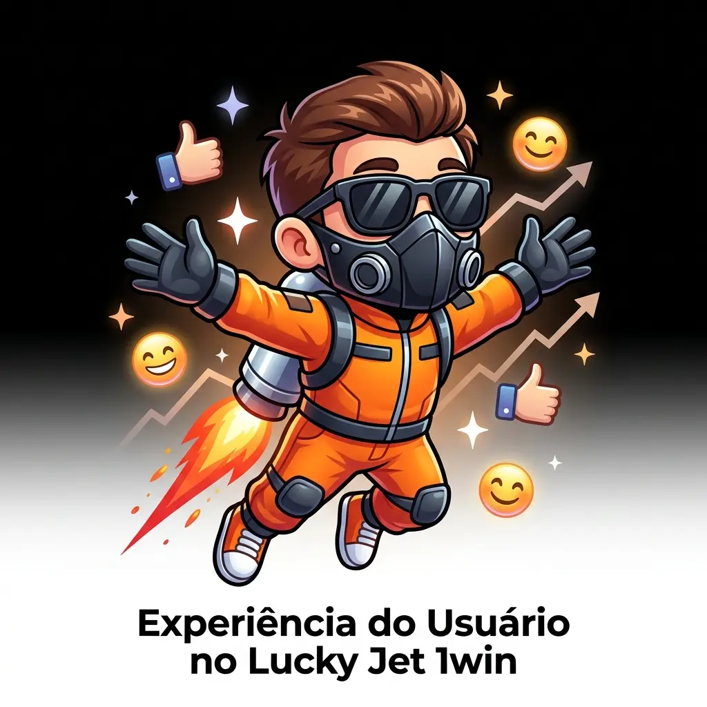 Interface do Lucky Jet no 1win com personagem central, controles de aposta e histórico de rodadas visíveis