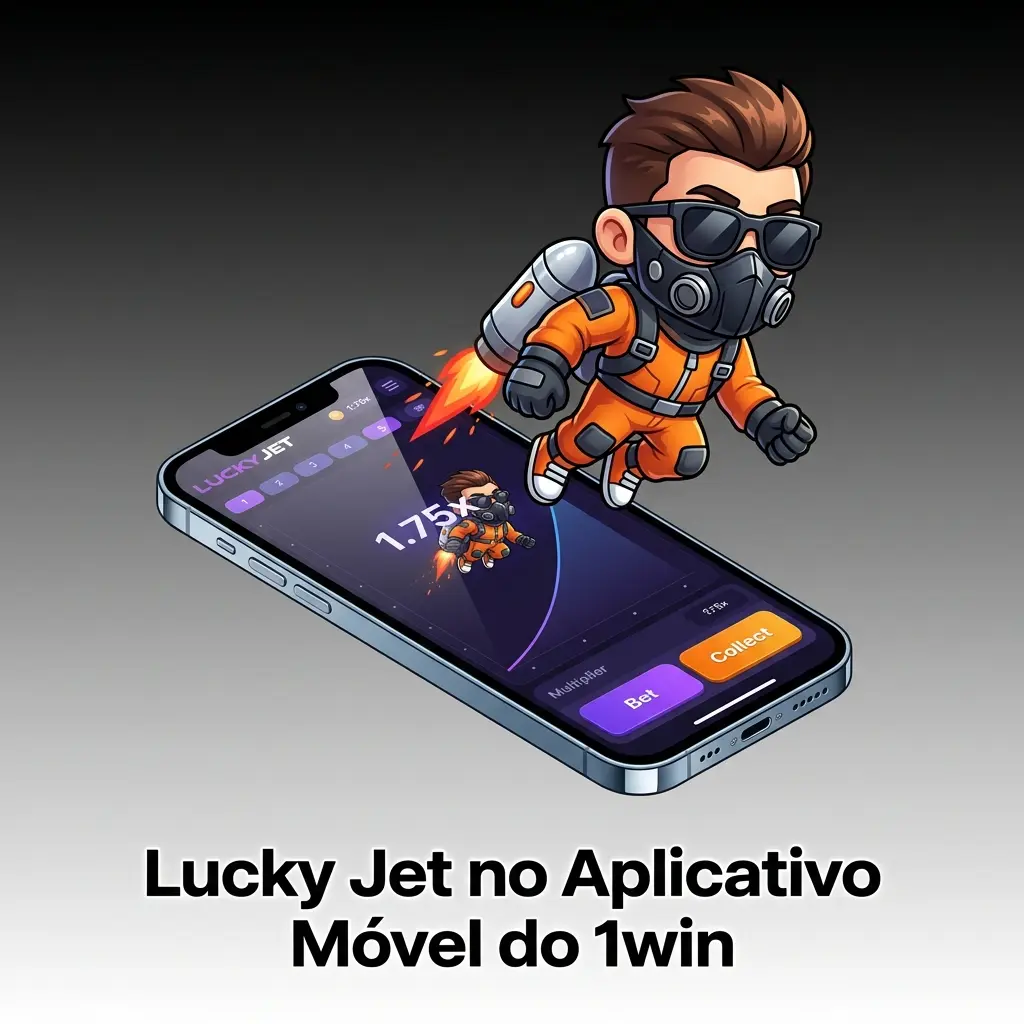 Jogo Lucky Jet no aplicativo móvel 1win para Android e iOS com acesso a bônus e funcionalidades completas