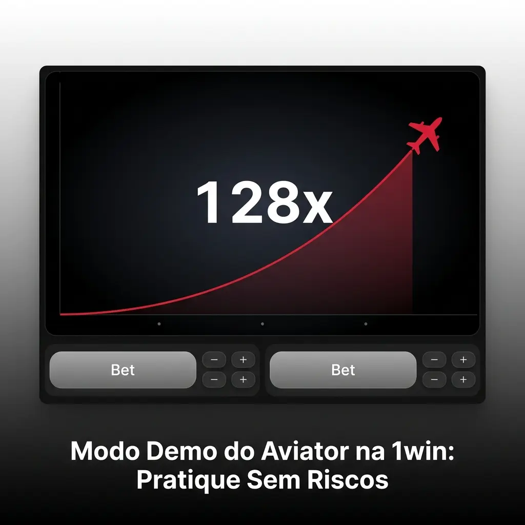 Modo demo do Aviator na 1win com créditos virtuais para praticar sem riscos financeiros